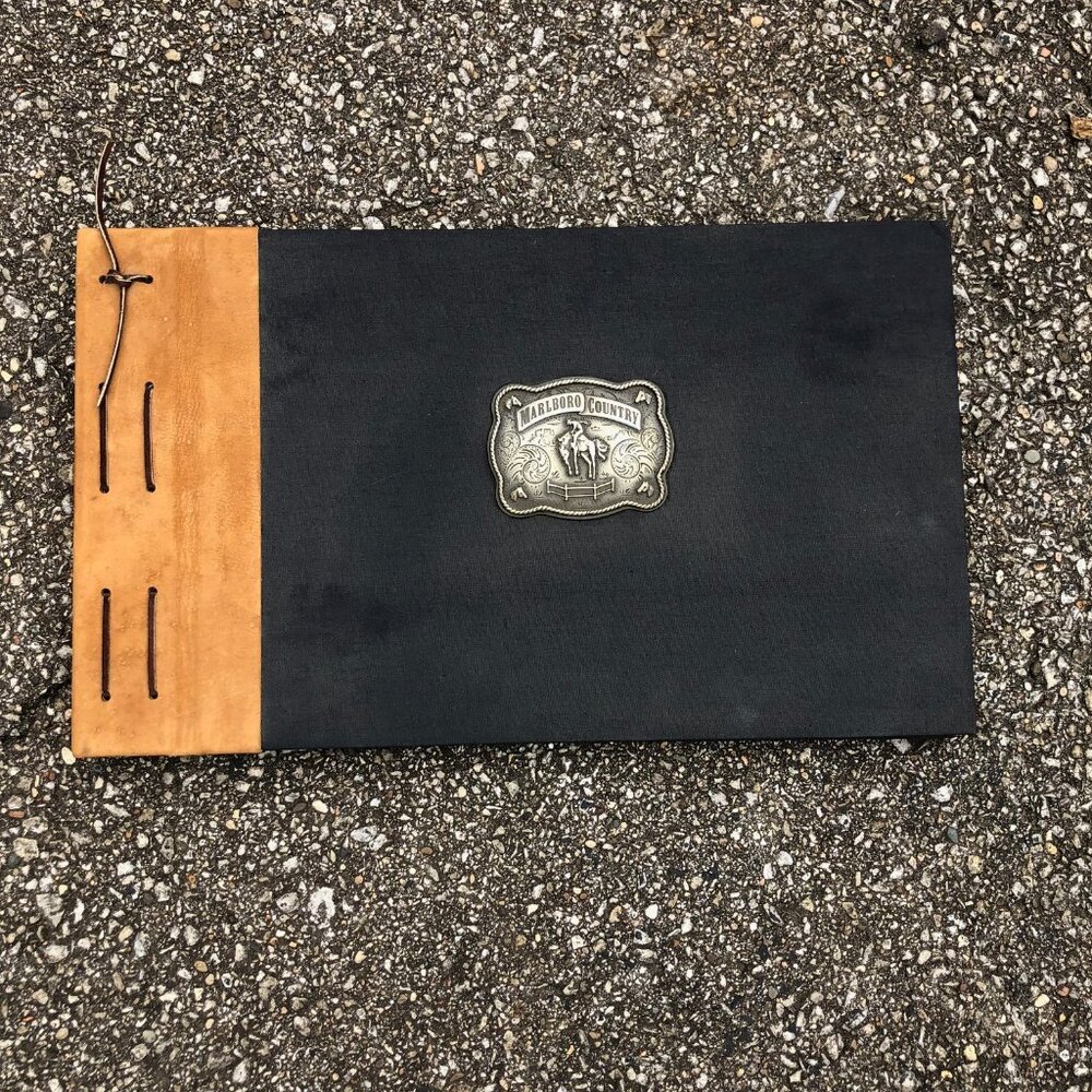 Marlboro Country Coffee Table Book Phillip Morris 1999 Canvas Leather Binding